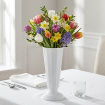 Artikel Einstellvase aus Kunststoff Weiß Ø13–20 cm Höhe 30–47 cm
