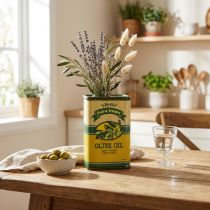 Artikel Keramikvase im Olivenöldesign 18cm Dunkelgrün für Trockenblumen