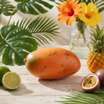 Artikel Künstliche Mango aus Kunststoff zur Dekoration 12cm Ø7cm Orange