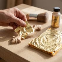 Artikel Blattmetall aus Metalllegierung 16x16cm Gold für Vergoldung und Dekoration, 100 Blätter