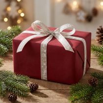 Artikel Weihnachtsband Beige mit „Merry Christmas“-Schriftzug, Kunststoff, 15mm x 20m
