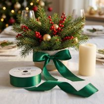 Artikel Stoffband Dunkelgrün Geschenkdekoration 40mm x 50m