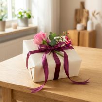 Artikel Dekoband Taft 10mm 50m Berry glänzend für Geschenkverpackung