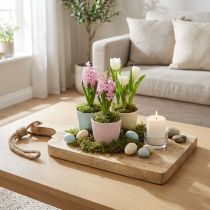 Artikel Deko-Tablett aus Mangoholz mit Griff und Jutekordel, 38cm