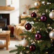 Artikel Weihnachtskugeln Glas Berry Mix Ø4cm 24er-Set