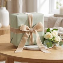 Artikel Geschenkband Samtband Beige 20mm 10m für Dekoration und Verpackung