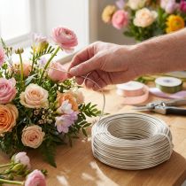 Artikel Aluminiumdraht Ø2mm Creme 500g 60m für Bonsai und Bastelarbeiten