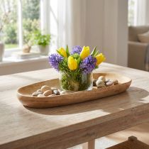 Artikel Ovales Holztablett 28×12cm Natur Mangoholz für Dekoration