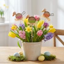 Artikel Holz Blumenstecker Vogel bunt 8cm Motivset 12 Stück
