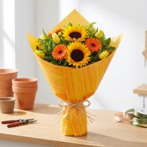 Artikel Manschettenpapier Blumenpapier Papierrolle Gelb-Orange 37,5 cm x 100 m