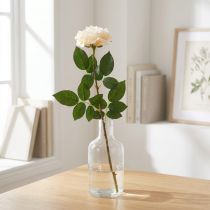 Artikel Seidenblume Rose Cremeweiß-Apricot, Kunstblume, 72 cm, Ø 12 cm