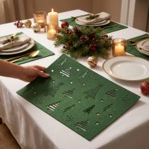 Artikel Tischset Filz Grün Weihnachten Tannenbaum 45×35cm 4 Stück