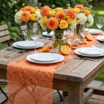 Artikel Dekovlies Tischband Orange 23cm x 25m aus Polypropylen