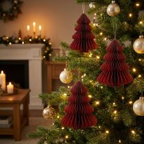 Artikel Papier-Tannenbaum Bordeaux 20 cm Weihnachtsanhänger