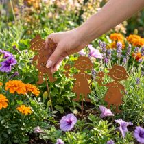 Artikel Gartenstecker aus Metall in Rost-Optik, Kinderfiguren, 49cm, 4 Stück