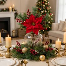 Artikel Künstlicher Weihnachtsstern in Rot und Grün, 57 cm