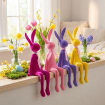 Artikel Kantenhocker Osterhase Set 4 Stück Beflockt 36 cm Bunt