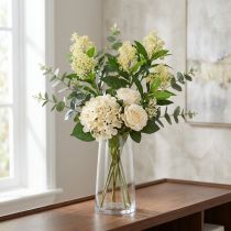 Artikel Künstliche Blumen Skimmia japonica Cremeweiß, 45 cm, 2 Stück