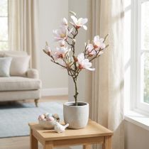 Artikel Künstlicher Magnolienbaum Rosa 74cm im Topf Kunstblume Dekoration