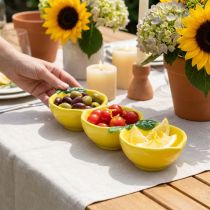 Artikel Tapas-Schalen Keramik Zitronenform Gelb-Grün 28,5cm
