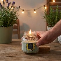 Artikel Duftkerze im Glas Citronella Wachs Salbeigrün Ø11cm H11,5cm