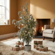 Artikel Mini-Weihnachtsbaum künstlich beschneit mit Topf Grün Weiß 45x110cm