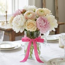 Artikel Samtband Rosa 20mm x 10m Dekoband für Geschenkverpackungen und Floristik