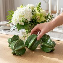 Artikel Sternfrucht Karambola aus Keramik, 10 cm, Grün, 3er-Set