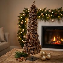 Artikel Zapfenbaum Natur mit Sockel 16×60 cm für Tischdekoration