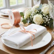 Artikel Satins Geschenkband 3mm x 50m Lachs Farbe für Dekorationen und Basteln