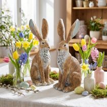 Artikel Dekofigur Hase Polystone 32 cm Braun Beige Set 2 Stück Innenbereich
