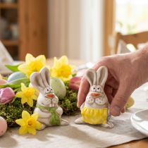 Artikel Osterhasen-Figuren aus Keramik 11 cm Handbemalt Set mit 4 St.