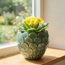 Artikel Keramik-Blumentopf Grün Crackle-Glaze Ø13cm H11cm