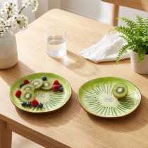 Artikel Teller aus Keramik Kiwi-Motiv Ø 16 cm 2er-Set
