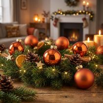 Artikel Mini-Weihnachtskugeln Glas Orange Ø 2,5 cm 22 Stück