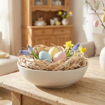 Artikel Pflanzliche Jutefasern Weiß gewaschen 300g für Floristik und Deko