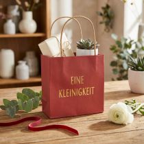 Artikel Geschenktüten aus Papier Rot mit Henkel „Eine Kleinigkeit“ 20×11×25cm 6 Stück