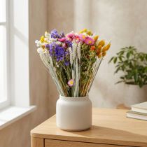 Artikel Trockenblumenstrauß Strohblumen und Strandflieder 55cm Naturfarben