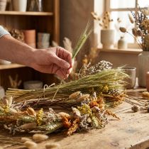 Artikel Trockenblumen-Set Natur 60cm – Gräser, Wiesenblumen und Getreide für DIY-Dekoration