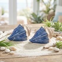 Artikel 2er Set Deko-Muschel aus Keramik Blau Beige 16,5×11×9,5cm