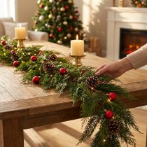 Artikel Tannengirlande Thuja Grün mit Beeren Kunstgirlande 175cm