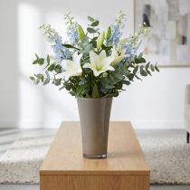 Artikel Vase aus Kunststoff Platingrau Ø28,5cm H45cm