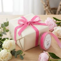 Artikel Samtband 10mm Rosa 20m Rolle für Dekoration und Geschenkverpackung