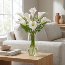 Artikel Künstliche Calla weiß 35cm mit gelbem Stempel 10er-Set