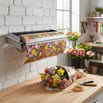 Artikel Papier- und Folien-Wandabroller aus Metall mit Kunststoffteilen, 50 cm Breite, Schwarz-Grau