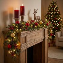 Artikel Tannengirlande Kunststoff Grün mit Zapfen 185cm Weihnachtsdeko