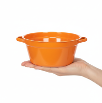 Artikel Pflanzschalen aus Blech mit Henkeln Ø25cm in Rosa, Grün und Orange (3er Set) für Innenbereich