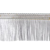 Artikel Selbstklebendes Haarfransenband aus Acetat-Viskose in Silber, 25m Länge, Fransenhöhe 32mm, Breite 40mm