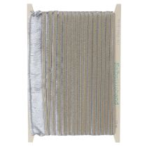 Artikel Selbstklebendes Haarfransenband aus Acetat-Viskose in Silber, 25m Länge, Fransenhöhe 32mm, Breite 40mm