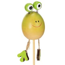 Artikel Frosch Gartenstecker aus Holz 34 cm Grün für Pflanzenkübel 6er-Set